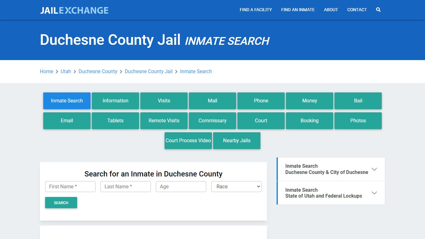 Duchesne County Jail, UT Inmate Search: Roster & Mugshots