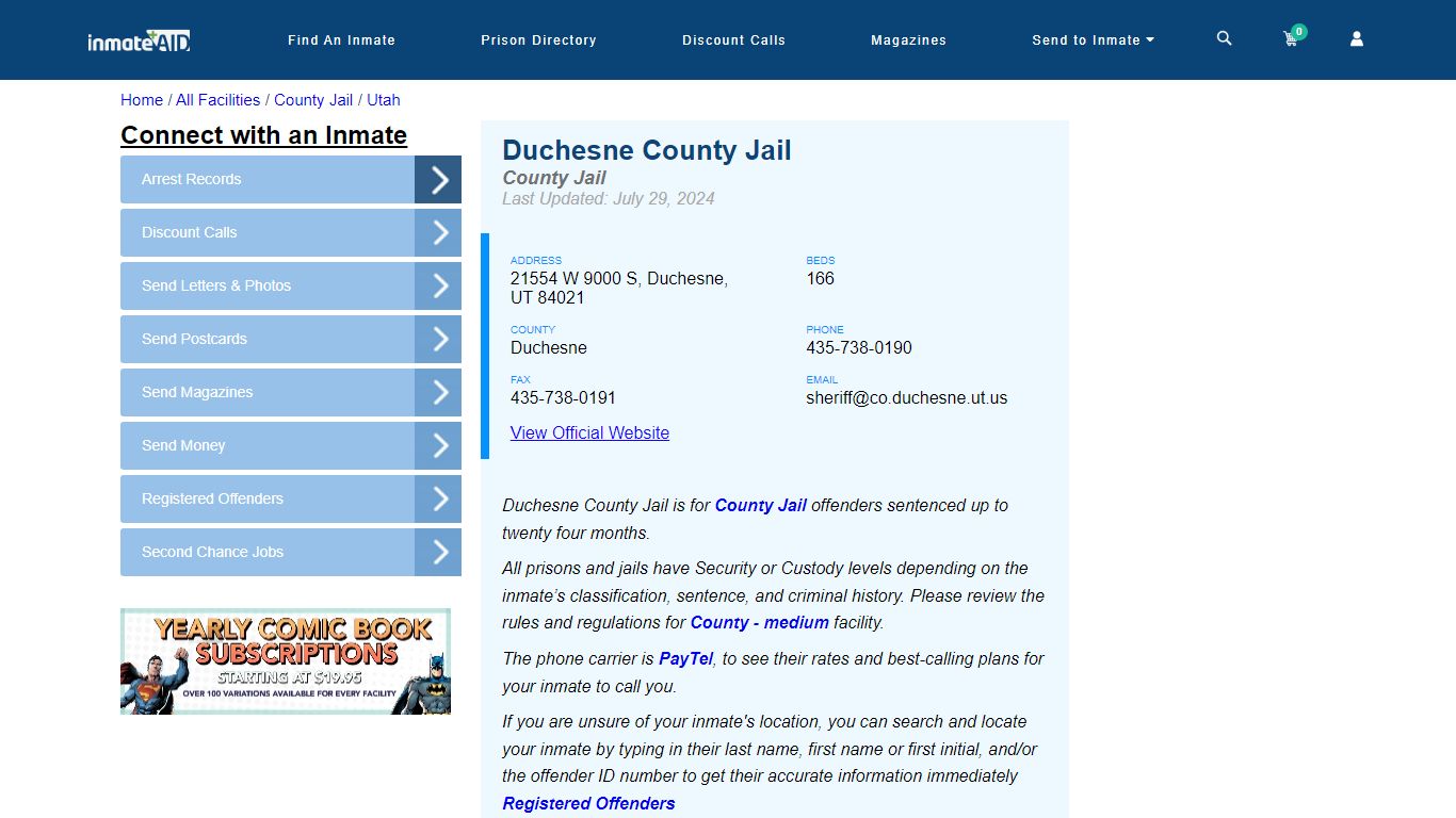 Duchesne County Jail - Inmate Locator